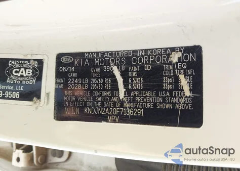 2015 Kia Soul from USA, damaged, VIN KNDJN2A20F7136291